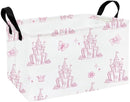 Rectangular Storage Basket Fabric Organizer Bin for Toys,Books,Clothes,Gifts,Pets-Perfect for Home,Office,Nursery,Dorm,Shelf(Rec-Shining castles) by TinyTreasures Baby Boutique