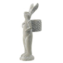 8.5x5.5x19.5" Tall Cement Rabbit Planter by HouseOfZazla