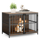 40 Inch Dog Crate Furniture Dog Kennel with Dual Lockable Double Doors by LJGDeals