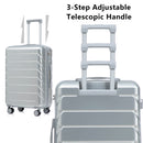 3-Piece ABS Spinner Wheel Luggage Set with Combination Lock