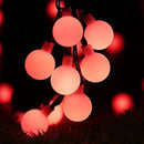 Globe Ball Fairy Lights, 50 LEDs 23ft/7M Solar Led Globe String Lights Waterproof with Two Lighting Modes for Garden Outdoor Party Christmas Decoration (Red) by GreenHaven Gardens
