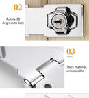 2 Packs Keyed Hasp Locks Twist Knob Keyed Locking Hasp for Small Doors, Cabinets and More,Stainless Steel Steel, Chrome Plated Hasp Lock Catch Latch Safety Lock (3Inch with Lock) by TinyTreasures Baby Boutique