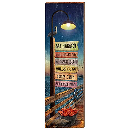 Bar Harbor, Maine Wooden Sign | Wall Art Print on Real Wood 