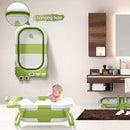 TPN Collapsible Baby Bathtub, Baby Bath Tub with Soft Cushion & Real-Time Thermometer, Baby Bathtub Infant to Toddler Tub (0-36 Months), Portable Newborn Travel Bath tub by TinyTreasures Baby Boutique