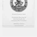 THINGS REMEMBERED Engraved Crystal Skeleton Desk Clock (Free Customization) by CozyNest Decor