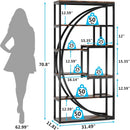 5 Tier Etagere Bookshelf With 8 Open Shelves Organizer For Living Room by HouseOfZazla