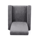Bolt Upholstered Recliner Chair With Stainless Steel Base - Gray / Chrome