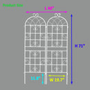 Metal Garden Rustproof Trellis For Climbing Plants Outdoor Flower Support by Unique Piece Furniture