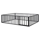 Metal Floor Bed Frame With Fence And Door by Unique Piece Furniture