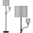 67.32In Mother Daughter Floor Lamp with Linen Shade 3200K Brightness 360¡ Adjustable Reading Light Modern Decoration Standing Lamp for Living Room Bed