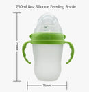 Baby Bottles (2 Pack) 8oz Nurture Nest Anti Colic Bottles with Easy to Hold Handles and Soothing Green Trim by TinyTreasures Baby Boutique