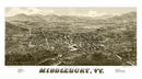 Vintage Map of Middlebury, Vermont 1886