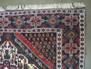 4' X 5.5' Vintage Handmade Turkish Tribal Wool Rug Medallion Nice