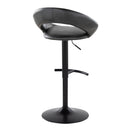 Posh - Contemporary Adjustable Barstool With Swivel & Rounded T Footrest (Set of 2) by HouseOfZazla