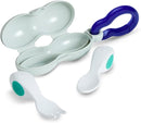 doddl Baby Spoon and Fork Set with Travel Case, Ergonomic Utensils For Self Feeding, Silverware for Babies 6 Months and Up, BPA Free, Dishwasher Safe by TinyTreasures Baby Boutique