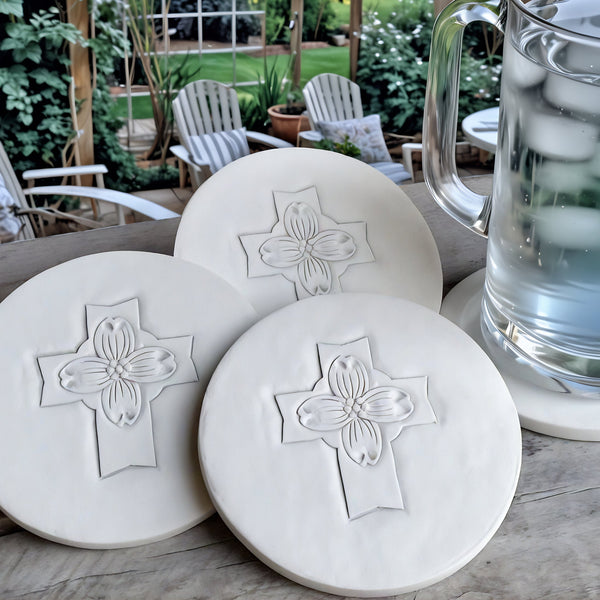 Dogwood Cross Drink Coasters, photo 2 of 8