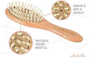 4 Piece Wooden Baby Hair Brush and Comb Set for Newborns & Toddlers in Chic Gift Box - Ultra Soft Natural Goat Hair and Wood Baby Brush Set Prevents Cradle Cap - Perfect Registry Gift (Blue) by TinyTreasures Baby Boutique