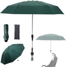 Clip-on Umbrella for Stroller Sunshade, Adjustable Steering Angle, Handle Included, Compact and Lightweight, Suitable for All Kinds of Strollers by TinyTreasures Baby Boutique