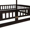 Low Bunk Bed With Slide, Fence And Ladder by HouseOfZazla