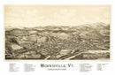 Vintage Map of Morrisville, Vermont 1889