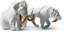 HAUCOZE Dinosaur Statue Arts Animal Figurine Modern Decor Leopard Sculpture Polyresin White 9.8inch by CozyNest Decor