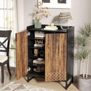 5 Tier Shoe Cabinet With Doors, Compact Entryway Storage Organizer