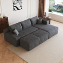 95" Cloud Sectional Sofa with 2 Ottomans