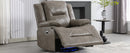 360 Swivel and Rocking Home Theater Recliner Manual Recliner Chair with a LED Light Strip for Living Room,Bedroom, Grey