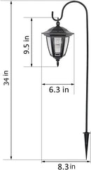 MAGGIFT 34 Inch Hanging Solar Lights Outdoor Waterproof Solar Garden Lights with 2 Shepherd Hooks Landscape Lighting for Lawn Patio Yard Pathway Driveway,2 Pack by GreenHaven Gardens