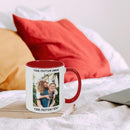 Personalized Coffee Cup with Photo, Logo or Text - Custom Both Sides Printed Mug for Him & Her - Unique Customized Gifts with Names - White/Blue by TinyTreasures Baby Boutique