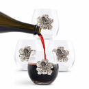 Magnolia Stemless Wine Glasses - Set of 4 by Arthur Court Designs