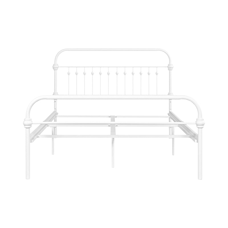 81.6" L X 59.6" W X 44.4"H Metal Bed Frame Full Size Standerd Bed Frame - WHITE
