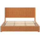 Solid Wood Platform Bed Frame with Headboard, King Size by HouseOfZazla