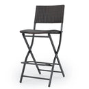 Outdoor Wicker Barstools Faux Rattan Patio Bar Stools - Set of 2 by HouseOfZazla