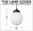 Authentic MID CENTURY 1960's Milk Glass PENDANT Light by The Lamp Goods