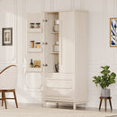 70" Kitchen Pantry Cabinet with Solid Wood Handles and Adjustable Storage by HouseOfZazla