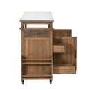 54.33' Farmhouse Rolling Outdoor Kitchen Cart by HouseOfZazla