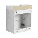 Modern Bathroom Vanity With Ceramic Basin, Wall Mounted Floating Sink Combo, Storage Cabinet by HouseOfZazla