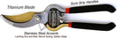 GARDEN GURU Indestructible Titanium Garden Clippers - Professional Bypass Hand Pruner Pruning Shear with Comfort Grip Handles for Gardening, Trimming, and Yard Work - Hardened Steel & Titanium Blade by GreenHaven Gardens