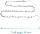 4 Pack 35 Inch Silver Hanging Chain for Hanging Bird Feeders, Bird Houses, Planters, Baskets, Birdbaths, Lanterns, Wind Chimes, Billboards, Signs and Ornaments by GreenHaven Gardens