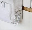 Bedside Caddy Organizer & Bedside Storage Basket Multi-Function Organizer for Bunk, Hospital Beds, Dorm Bed Rails,| Holds Magazines, Books, Glasses, Phone | Space-Saving (White 2 Pack) by CozyNest Decor