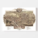 Vintage Map of Montpelier, Vermont 1884