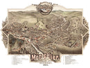 Vintage Map of Montpelier, Vermont 1884