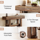 41.3" Console Table, 2-Tier Narrow Sofa Entryway Table with Storage