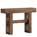 41.3" Console Table, 2-Tier Narrow Sofa Entryway Table with Storage