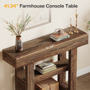 41.3" Console Table, 2-Tier Narrow Sofa Entryway Table with Storage
