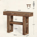 41.3" Console Table, 2-Tier Narrow Sofa Entryway Table with Storage