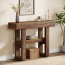 41.3" Console Table, 2-Tier Narrow Sofa Entryway Table with Storage