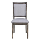 7-Piece Updated 76.9inch Extendable Trestle Dining Table Set with Removable Leaf, Kitchen Table Set with Upholstered Side Chair and Arm Chair, Set of 6, Grey