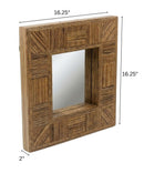 UMA Brown Wicker Frame - 16.25" Wall Mirror